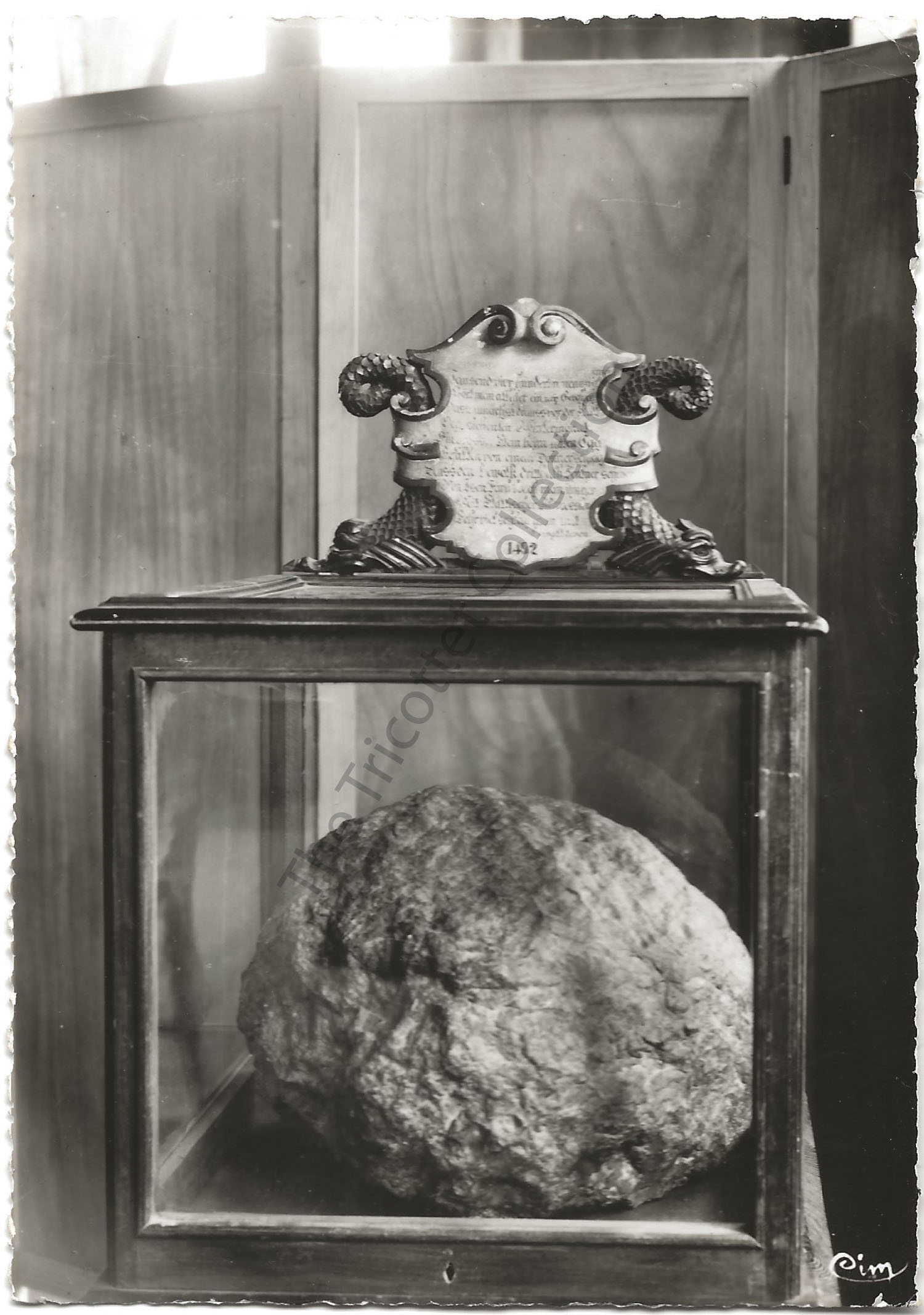 postcard of Ensisheim meteorite